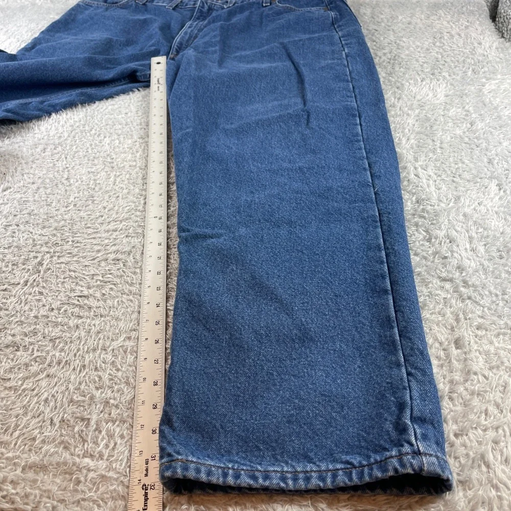 Carhartt B172 Relaxed Fit Flannel Lined Denim Jeans Mens 48x32 Blue